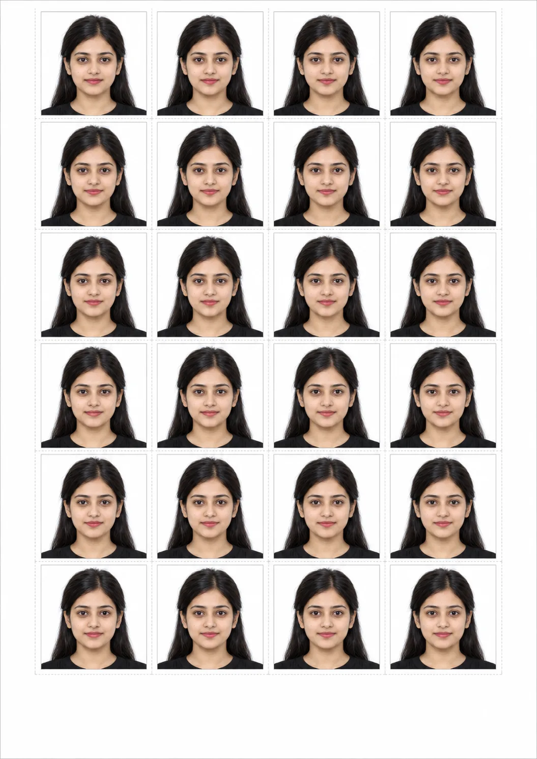 28 Pcs Passport Size Photo Print – এক জনের ২৮ কপি পাসপোর্ট সাইজ ছবি প্রিন্ট | Customized Photo Online (Print Only) – Print