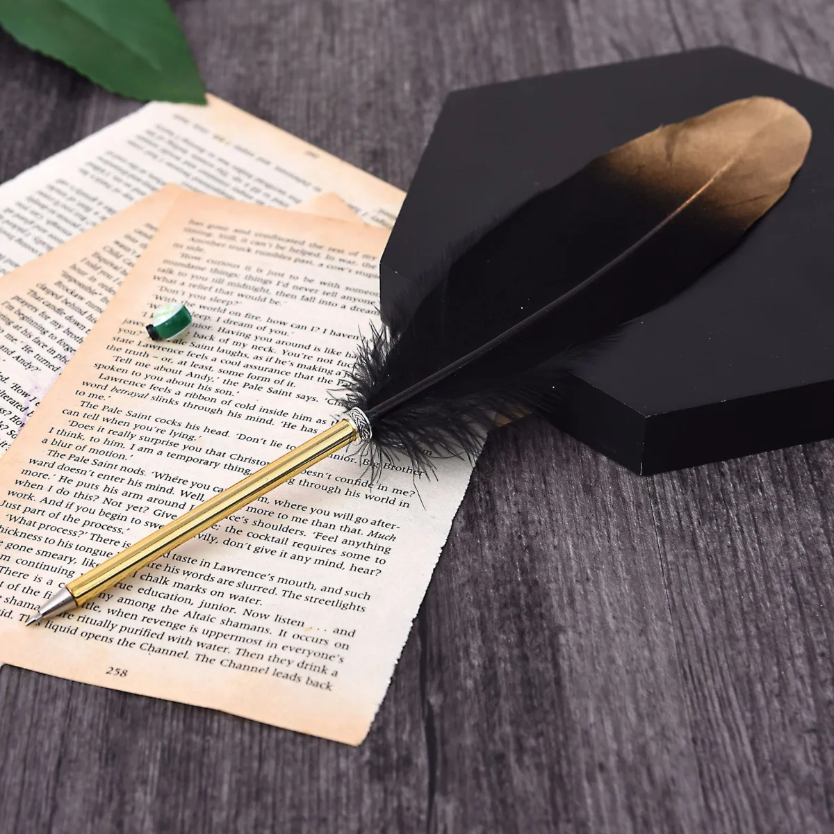 Gold Feather Pen Price in Bangladesh | নীল-গোল্ডেন পালকের Ballpoint কলম – Wedding Sign Pen & Gift Pen | Chattogram — custom